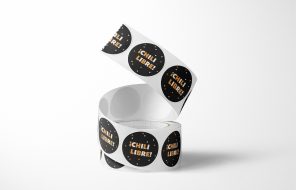 Custom printed round sticker roll